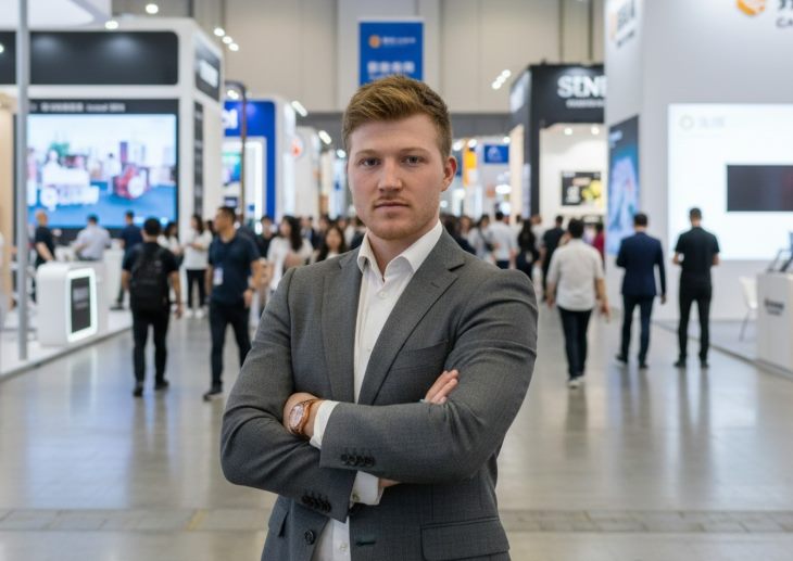Bram van der Wielen op de Canton Fair in Guangzhou